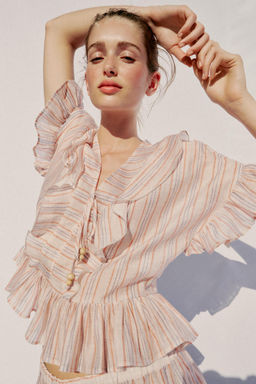 BLUSA RAYAS VOLANTES / rayas - Zara фото 3