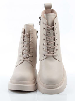04-PAS70-2Z LT. BEIGE Ботинки зимние женские (натуральная кожа, 100% шерсть)