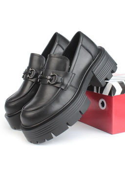 03-C1805-1 BLACK Лоферы женские (натуральная кожа)