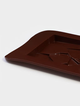 Форма для шоколада Доляна «Дробленый шоколад», 21.2×10.6×1 см, силикон, коричневая