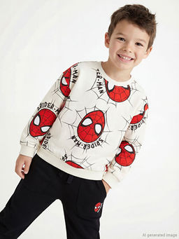 Spider-Man Bask?l? Erkek ?ocuk Sweatshirt ve E?ofman Alt 2li