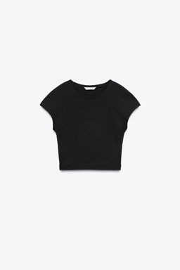 COTTON MODAL CROP T-SHIRT - Zara фото 19