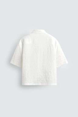 STRIPED TEXTURED FLOWING SHIRT - Zara фото 8