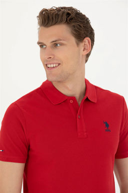 Мужская красная базовая футболка - U.s. polo assn фото 2