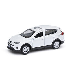 Машина металл Toyota Rav4 12 см, (откр. двери, багаж, белый) инерц., в коробке
