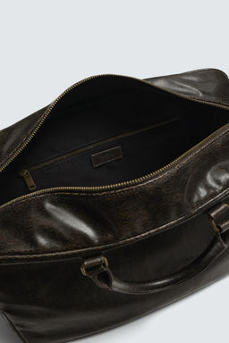 BOLSO DE VIAJE CRAQUELADO / Marr?n - Zara фото 7