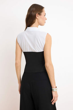 Siyah Gomlek Detayl? Dokuma Bluz TWOSS26BZ00396 - Trendyolmilla фото 4