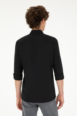 Мужская черная базовая рубашка с длинным рукавом - U.s. polo assn фото 11