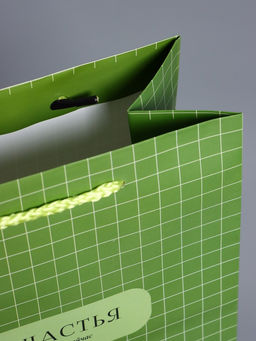 Пакет подарочный ламинированный «Здесь и сейчас», оливковый, 18×22.3×10 см