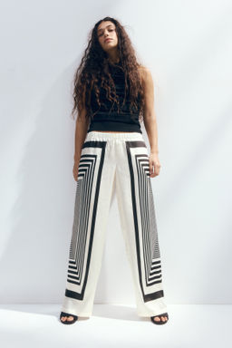 Pantal?n amplio de sat?n - H&m фото 3