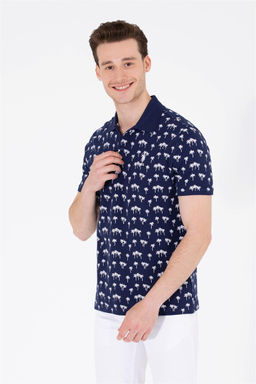 U. S. Polo Assn Мужская темно-синяя футболка с воротником-поло - U.s. polo assn фото 8