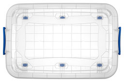 Контейнер 50 л 63*40,5*33 см Storage Box с синими ручками на колёсах (модель 376) - Elan gallery фото 6