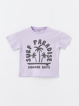 Bisiklet Yaka K?sa Kollu Bask?l? Erkek Bebek Ti??rt