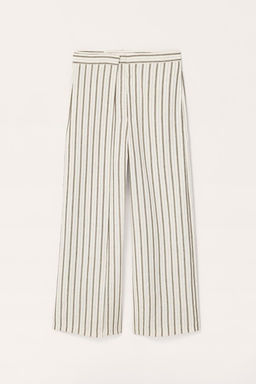 LIMITED EDITION STRIPED LINEN BLEND TROUSERS - Zara фото 4