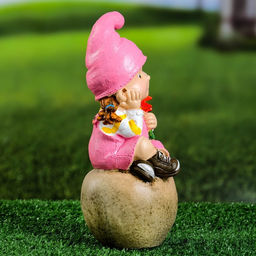 Садовая фигура из полистоуна «Девочка на шаре», 20×13×10 см