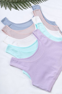 Майка-топ в рубчик для девочки 5шт. Happyfox