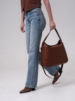 Сумка кожаная на плечо Azaro 30925 коричневый