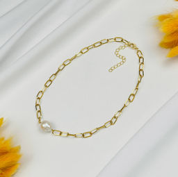 Чокер на цепочке с Жемчугом 38 см +