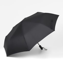 Зонт автоматический Black, 3 сложения, 8 спиц, R = 48 см, цвет чёрный