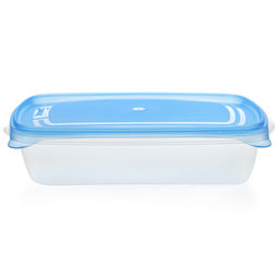 Контейнер для продуктов пластмассовый Трио 1,3л, 23х15х5см, набор 3шт, синий, подходит для СВЧ (Россия) - Домашняя мода фото 2