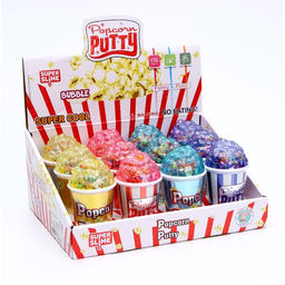 Цена за 12 шт. Лизун - слайм «Попкорн», цвета МИКС