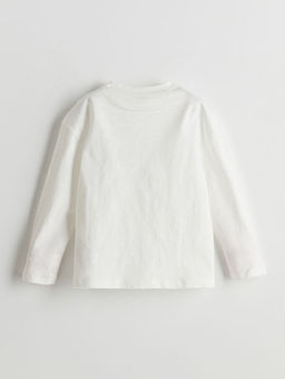 Bisiklet Yaka Bask?l? Erkek Bebek Ti??rt