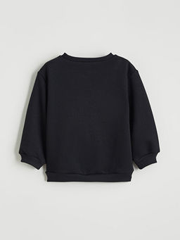 Bisiklet Yaka Erkek Bebek Kal?n Sweatshirt