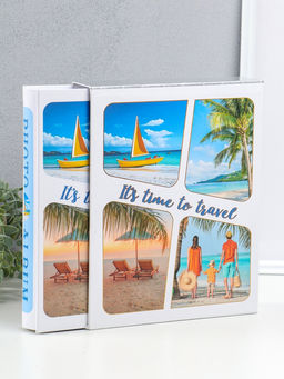 Фотоальбом на 200 фото 13х18 см "Семейный отдых на пляже" в коробке 5,5х23,5х29,5 см