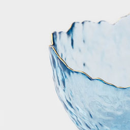 Салатник «Вулкан», 1 л, 19×9.5 см, стекло, голубой