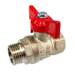 Кран шаровый для воды 1/2" г-ш (латунь), бабочка
