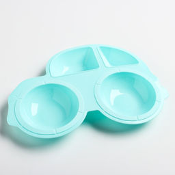 Тарелка детская с вилкой и ложкой, МИКС