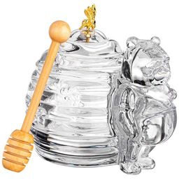БАНКА ДЛЯ МЕДА С ПАЛОЧКОЙ МИШКА 270 МЛ. 17*12.5 СМ. ВЫСОТА=11 СМ. КОЛЛЕКЦИЯ MUZA