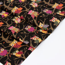 Лоскут для рукоделия Совы, хлопок, р. 50 50 см - Страна карнавалия фото 2