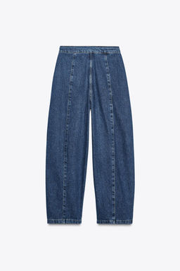 Z1975 HIGH-WAIST DRAWSTRING JEANS - Zara фото 5