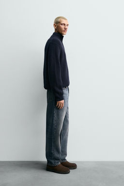 PURL KNIT QUARTER-ZIP SWEATER - Zara фото 4