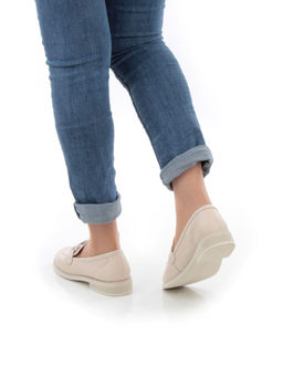 03-DJ32-1 BEIGE Лоферы женские (натуральная кожа) - Фабричный китай фото 4