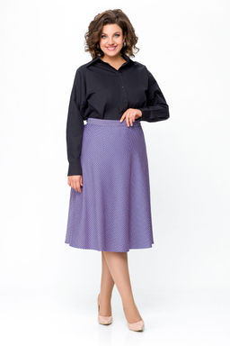 Блуза Swallow 803.2 черный+серебряный узор фото 63