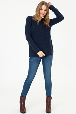 Kad_n Lacivert Kazak