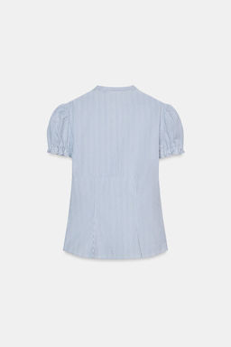 POPLIN SHIRT WITH RUFFLES - Zara фото 6