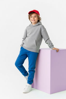 Siyah-Gri 2li Pamuklu Regular Basic Erkek Cocuk Orme Sweatshirt TKDAW26SW00055 - Trendyolmilla фото 5