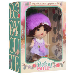 Виниловая кукла Baby Cute Flower с подставкой, 10 см "Лаванда"