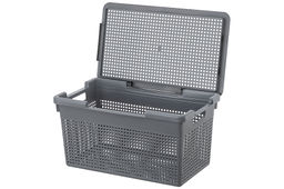 Корзина с крышкой 21 л 45,5*26,5*23,5 см Лофт узкая, серая (модель 562118) - Elan gallery фото 3