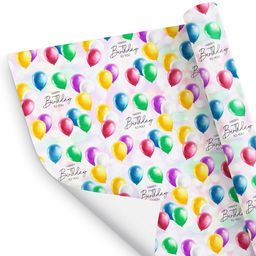 Цена за 10 шт. Бумага упаковочная глянцевая Happy Birthday, 50 × 70 см