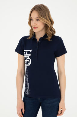 Женская темно-синяя футболка - U.s. polo assn фото 17