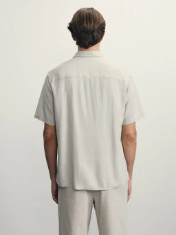 Рубашка regular fit со льном / Zarina фото 5