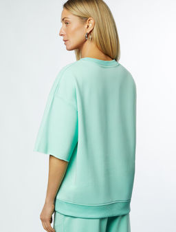 VILATTE / Футболка из футера двухнитки с эластаном  фото 4