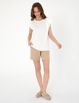 Beyaz Regular Fit Ti__rt - Pierre cardin фото 4