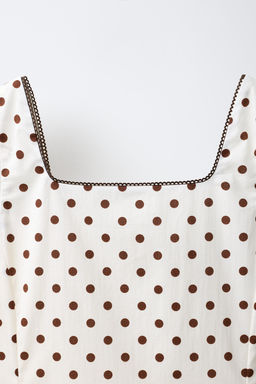 VESTIDO LUNARES / Crudo / Marr?n - Zara фото 5