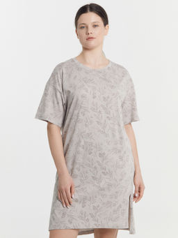 Сорочка ночная женская в сером цвете с веточками - Mark formelle фото 3