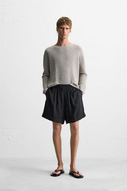 RELAXED FIT FLOWING BERMUDA SHORTS